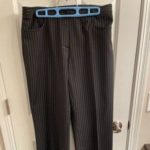 Anne Klein black pinstripe dress pants, size 10